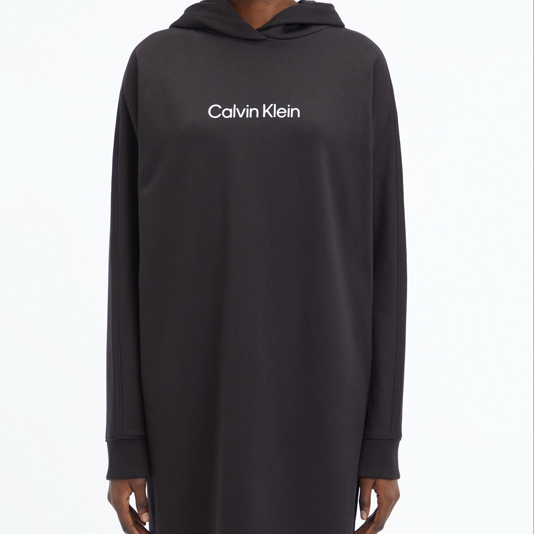 CALVIN KLEIN HERO LOGO HOODIE DRESS