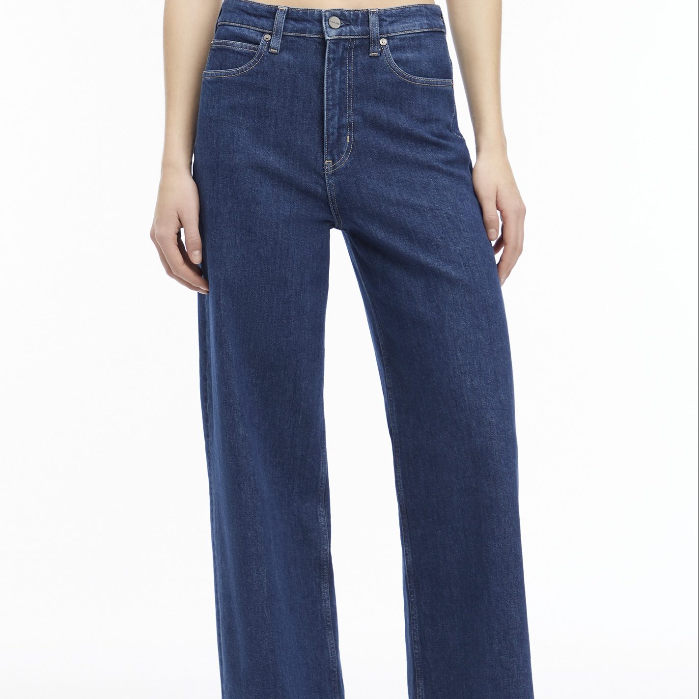 CALVIN KLEIN WIDE JEANS MIDSTONE BLUE