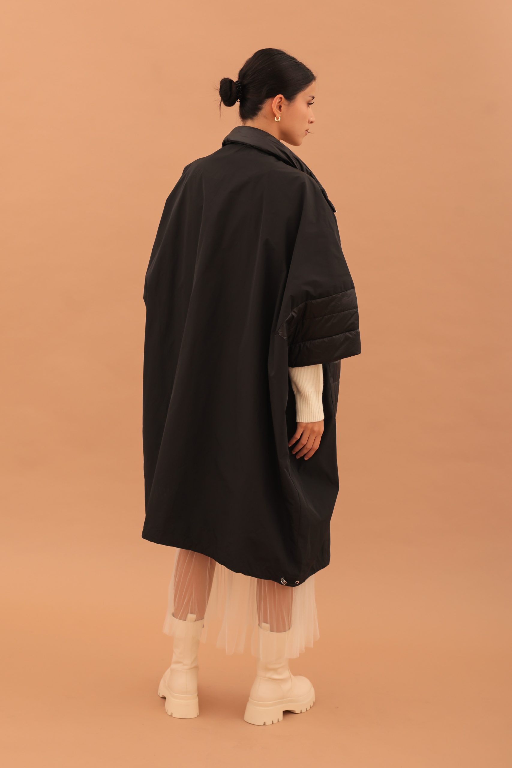 OVERSIZED ZORA COAT - BLACK - Image 2