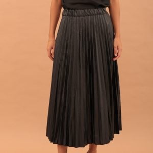ECO LEATHER PLEATED SKIRT