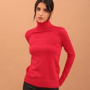 VIVIAN TURTLENECK KNIT - RED
