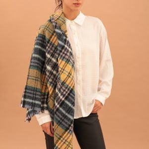 CHEQUERED SCARF - YELLOW
