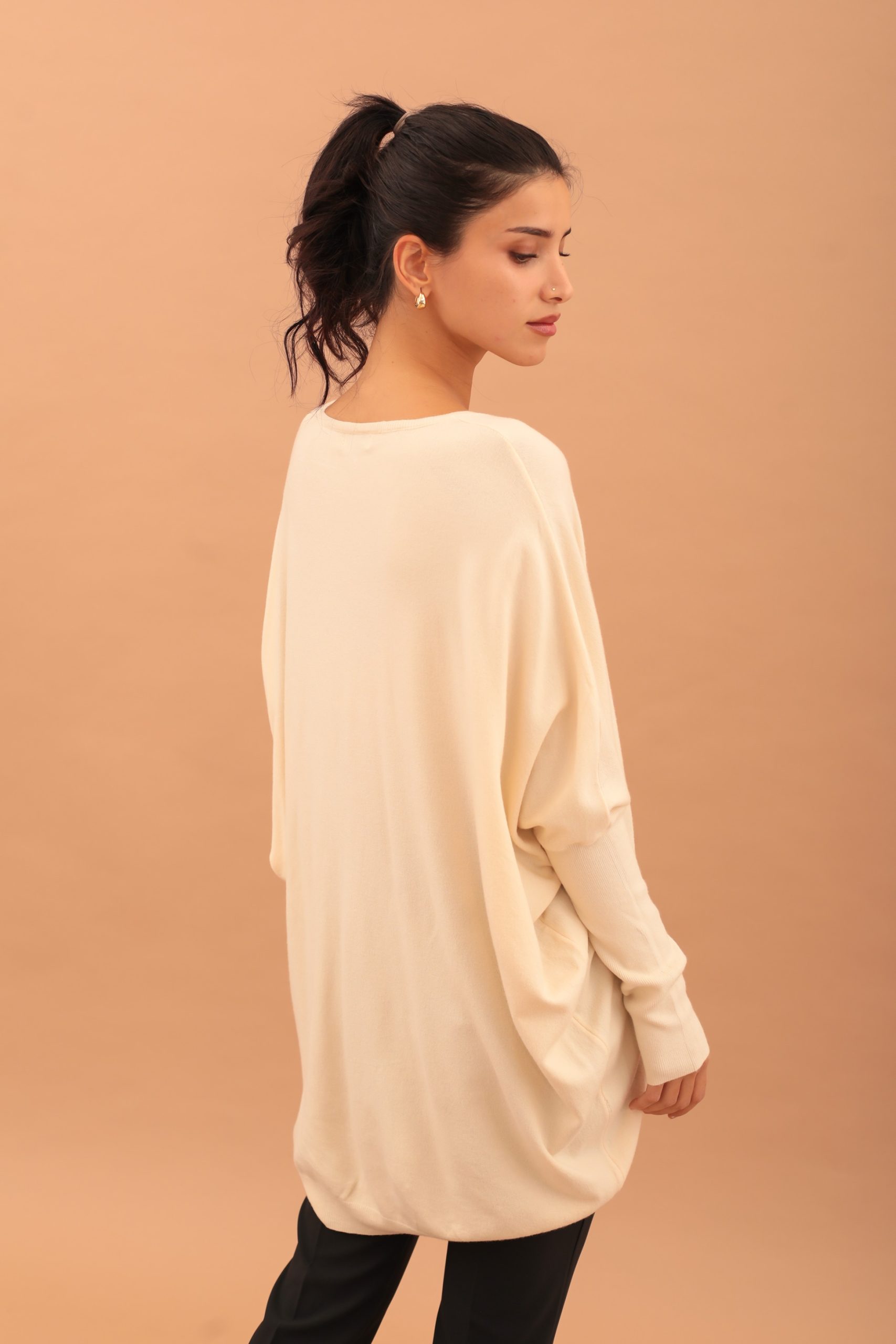 LIGHT KNIT TEDDY BLOUSE - BEIGE - Image 2