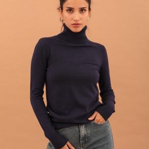 VIVIAN TURTLENECK KNIT - DARK BLUE