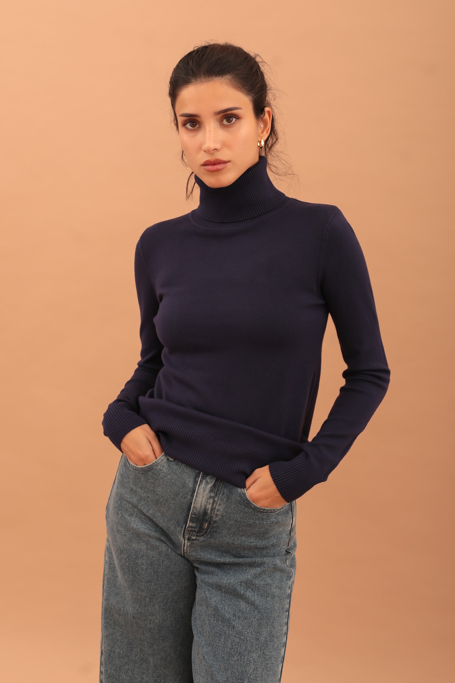 VIVIAN TURTLENECK KNIT - DARK BLUE - Image 3
