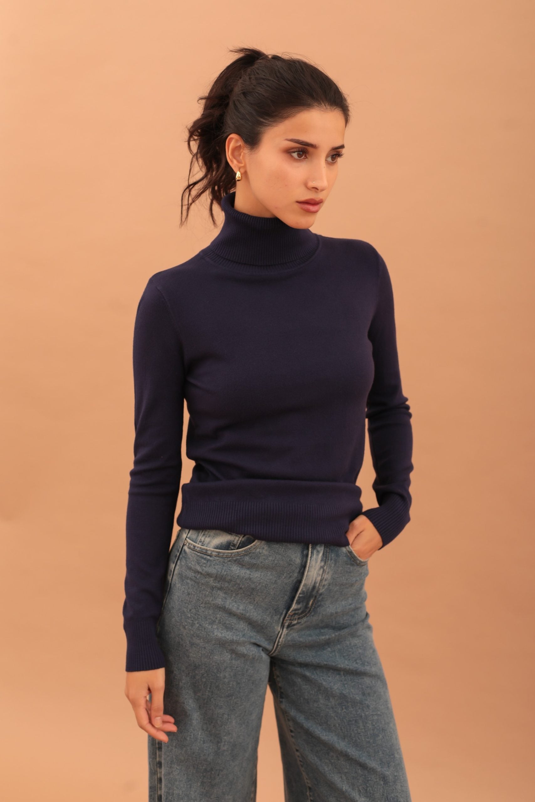 VIVIAN TURTLENECK KNIT - DARK BLUE - Image 2