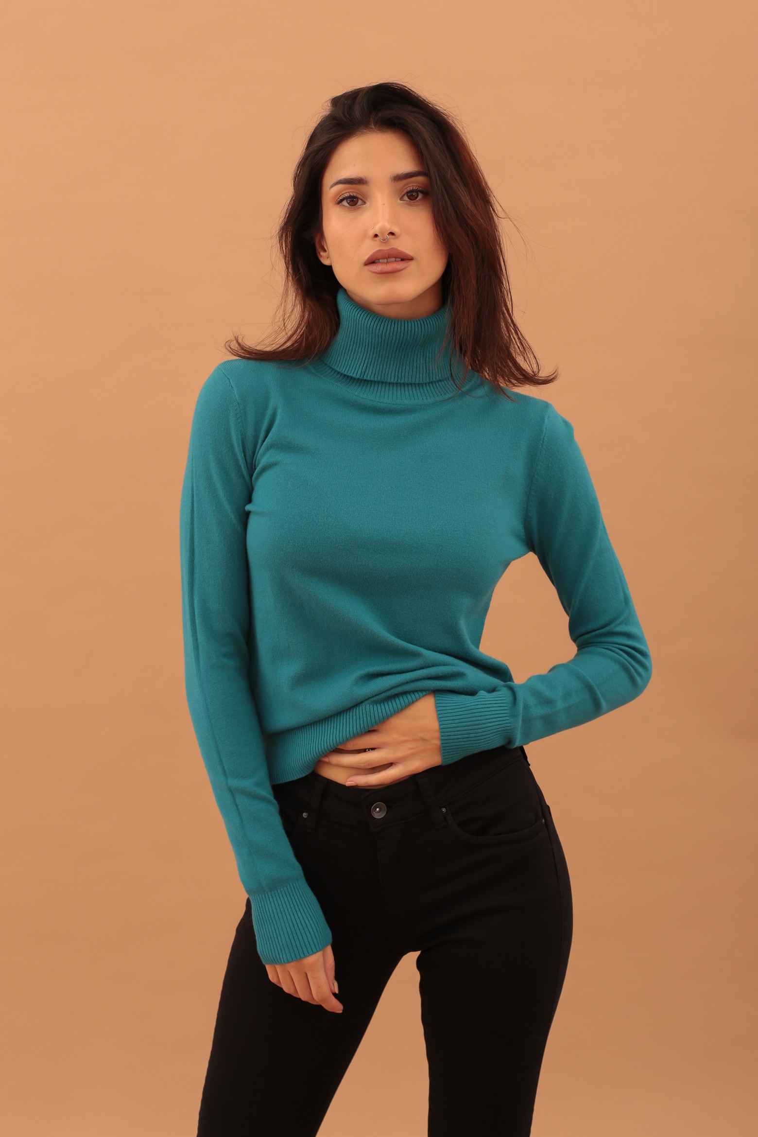 VIVIAN TURTLENECK KNIT - PETROL