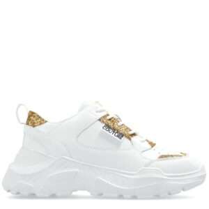 VERSACE JEANS GLITTER SNEAKERS - WHITE