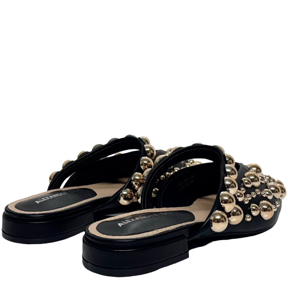 POINTED PEARL MULES - BLACK - Image 3