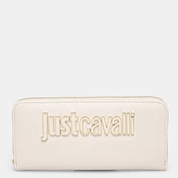 JUST CAVALLI LOGO LARGE WALLET - WHITE
