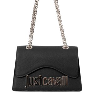 JUST CAVALLI WAVE SHOULDER BAG - BLACK