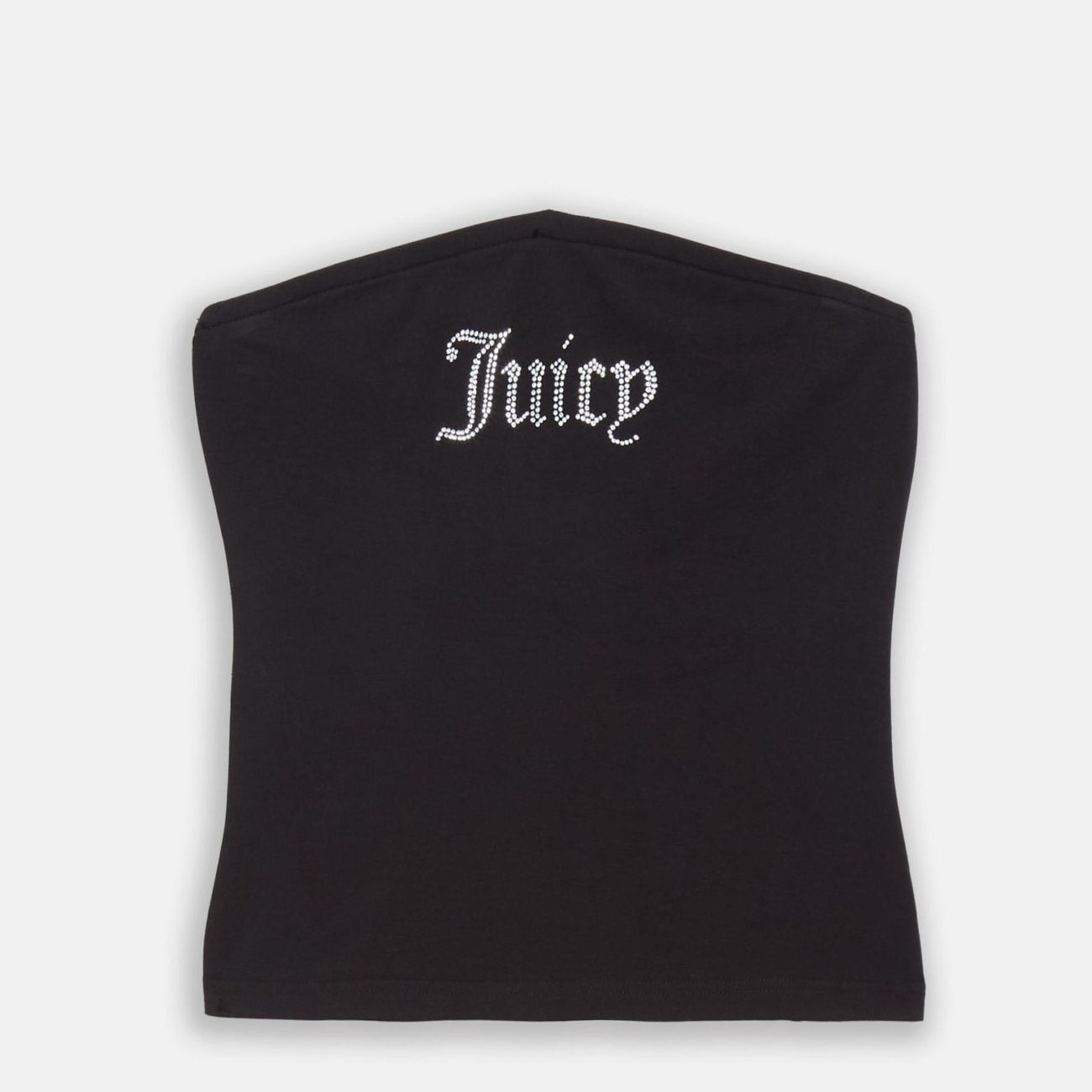 JUICY COUTURE CROP TOP BANDEAUX WITH CRYSTALS - BLACK