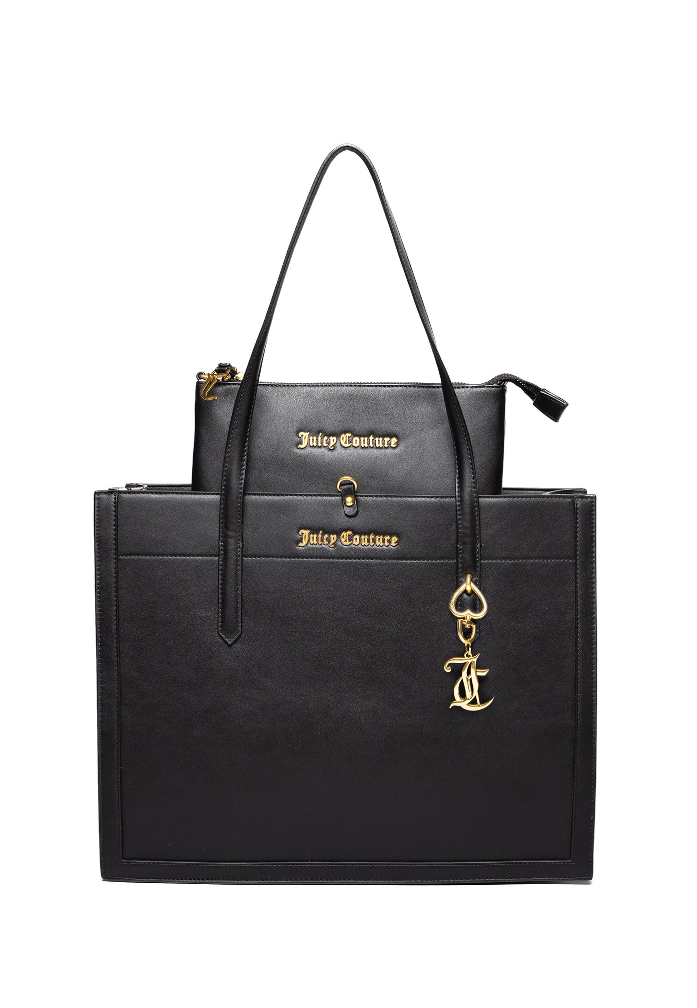 JUICY COUTURE LARGE LOGO HANDBAG - BLACK - Image 2