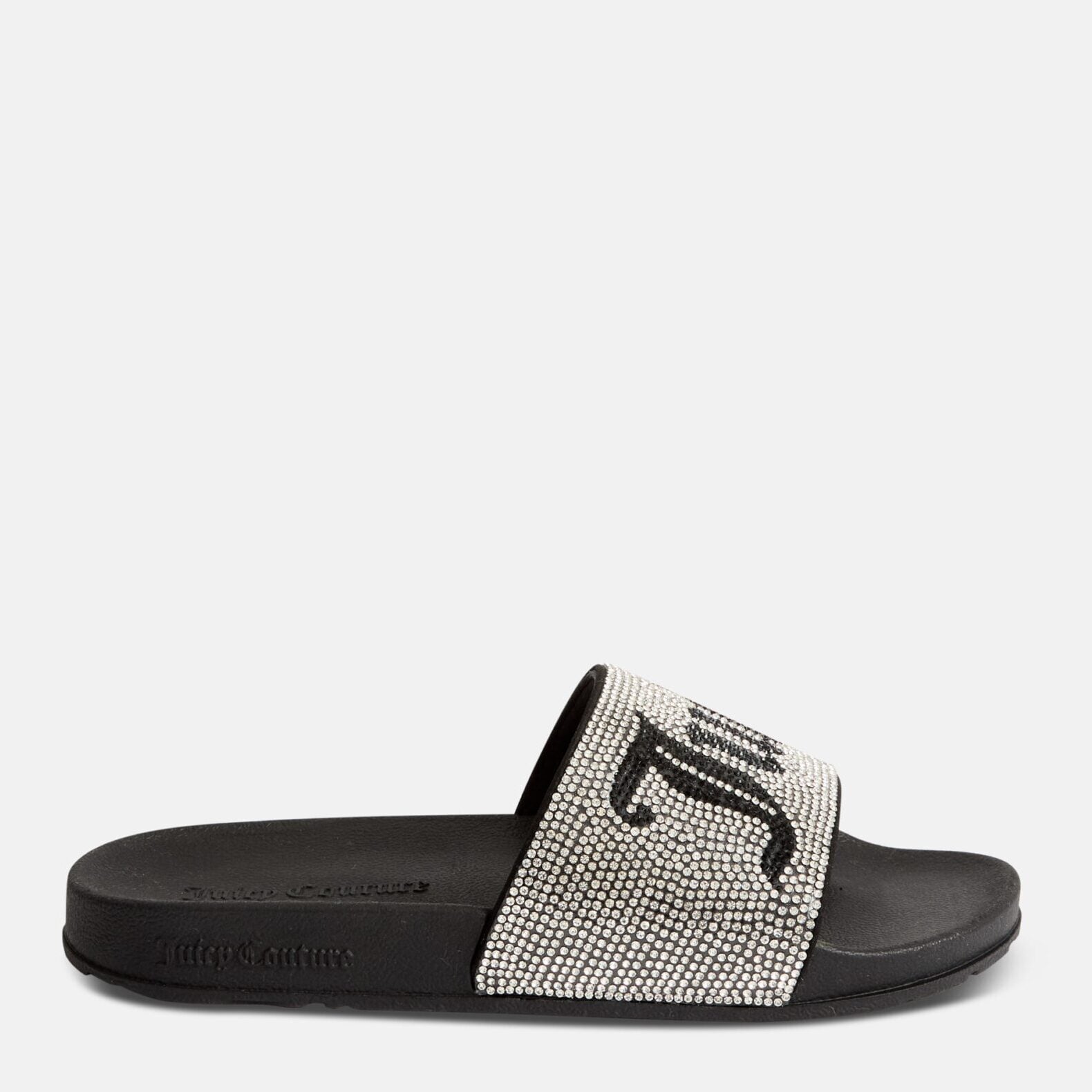 JUICY COUTURE CRYSTAL EMBELLISHED SLIDERS