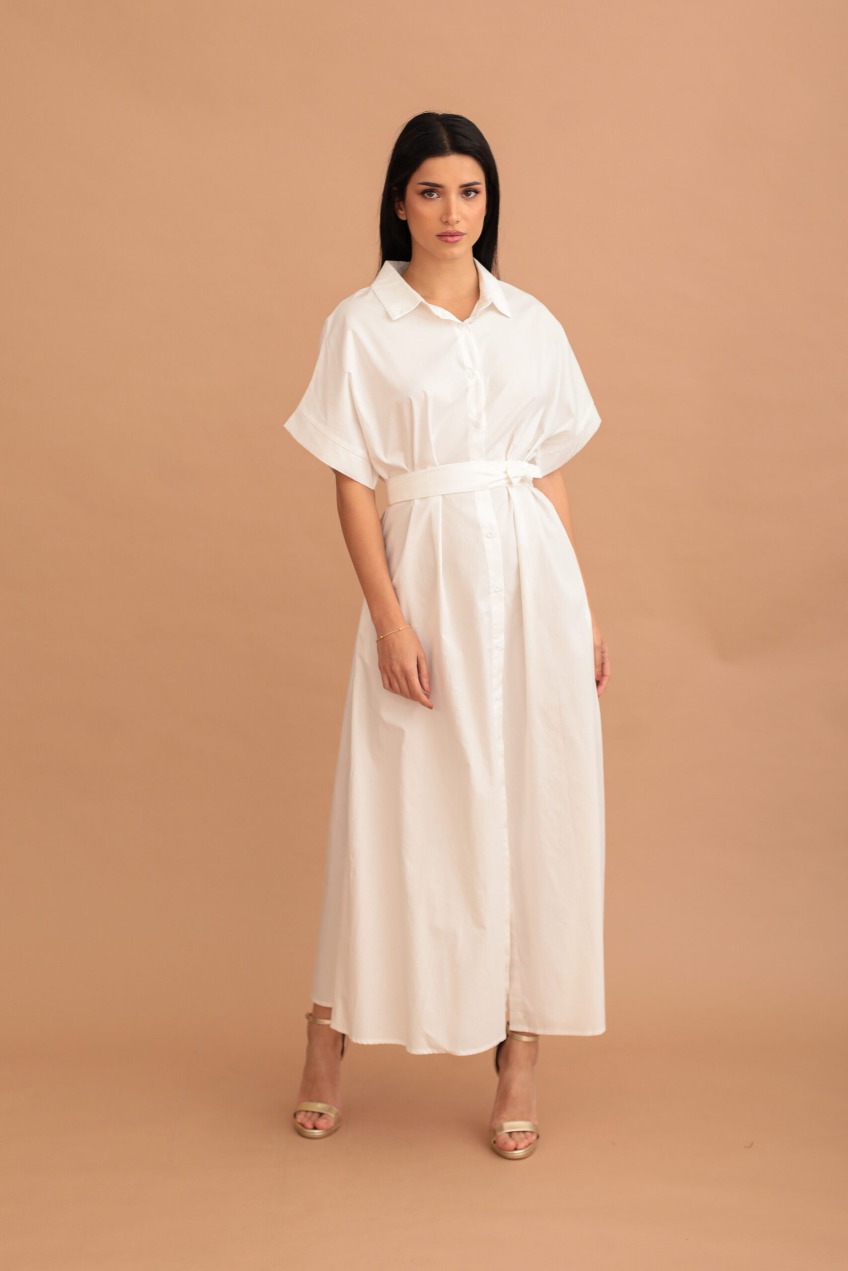 LEXIE SHIRT-DRESS - WHITE - Image 3
