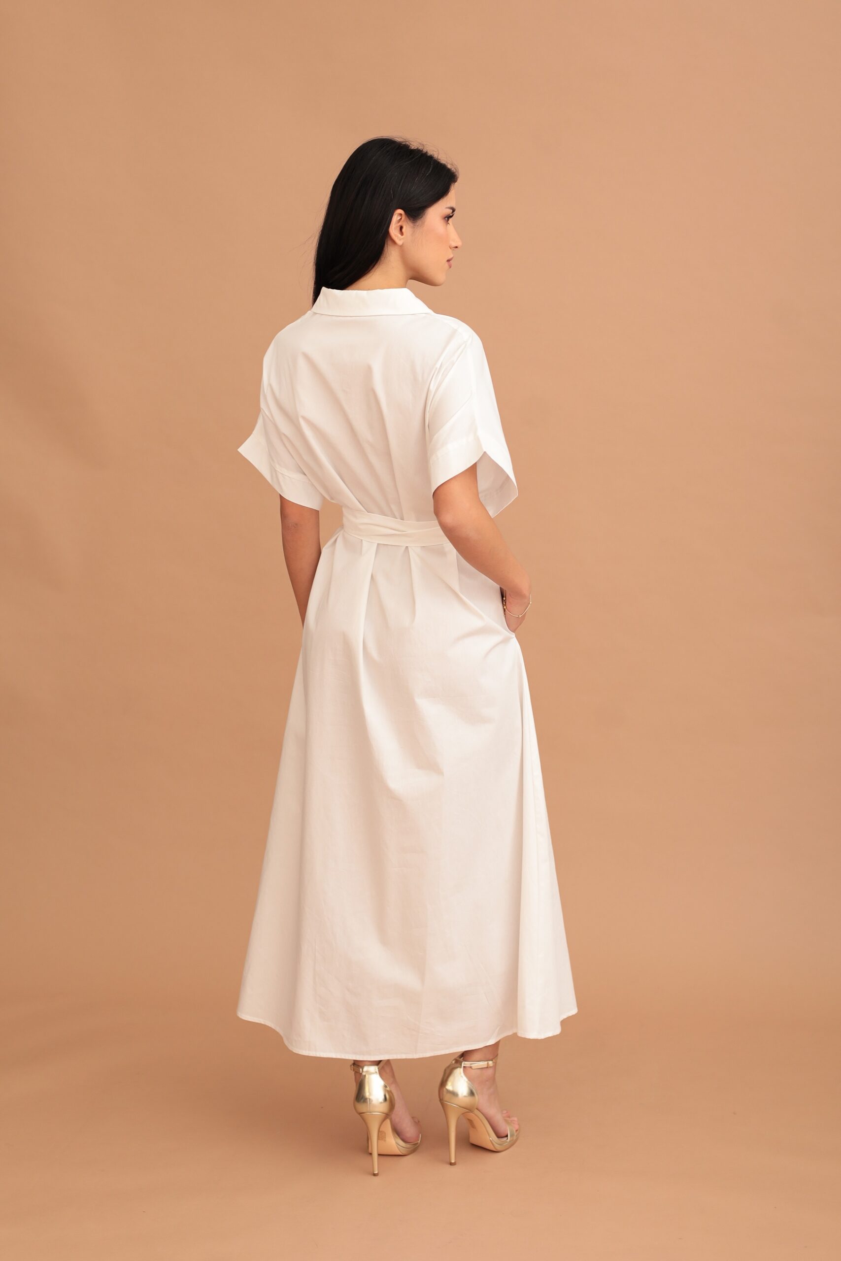 LEXIE SHIRT-DRESS - WHITE - Image 2