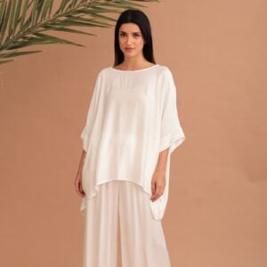 LUXURY VISCOSE BLOUSE - WHITE