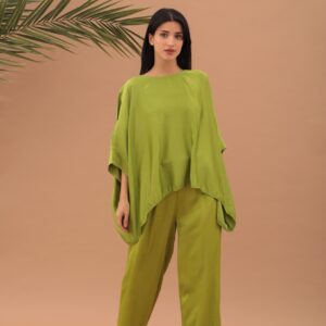 LUXURY VISCOSE BLOUSE - OLIVE