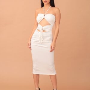 EMMA MULTI-TIER DRESS - WHITE