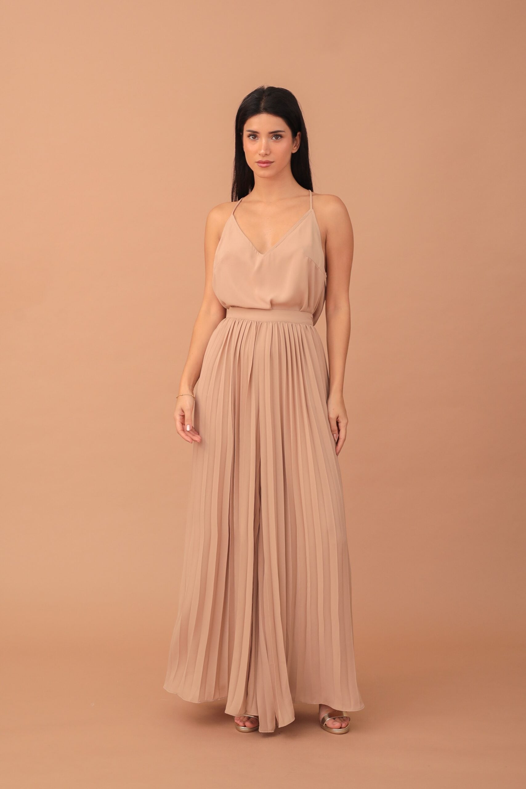 MAXINNE PLEATED TROUSERS - BEIGE - Image 4