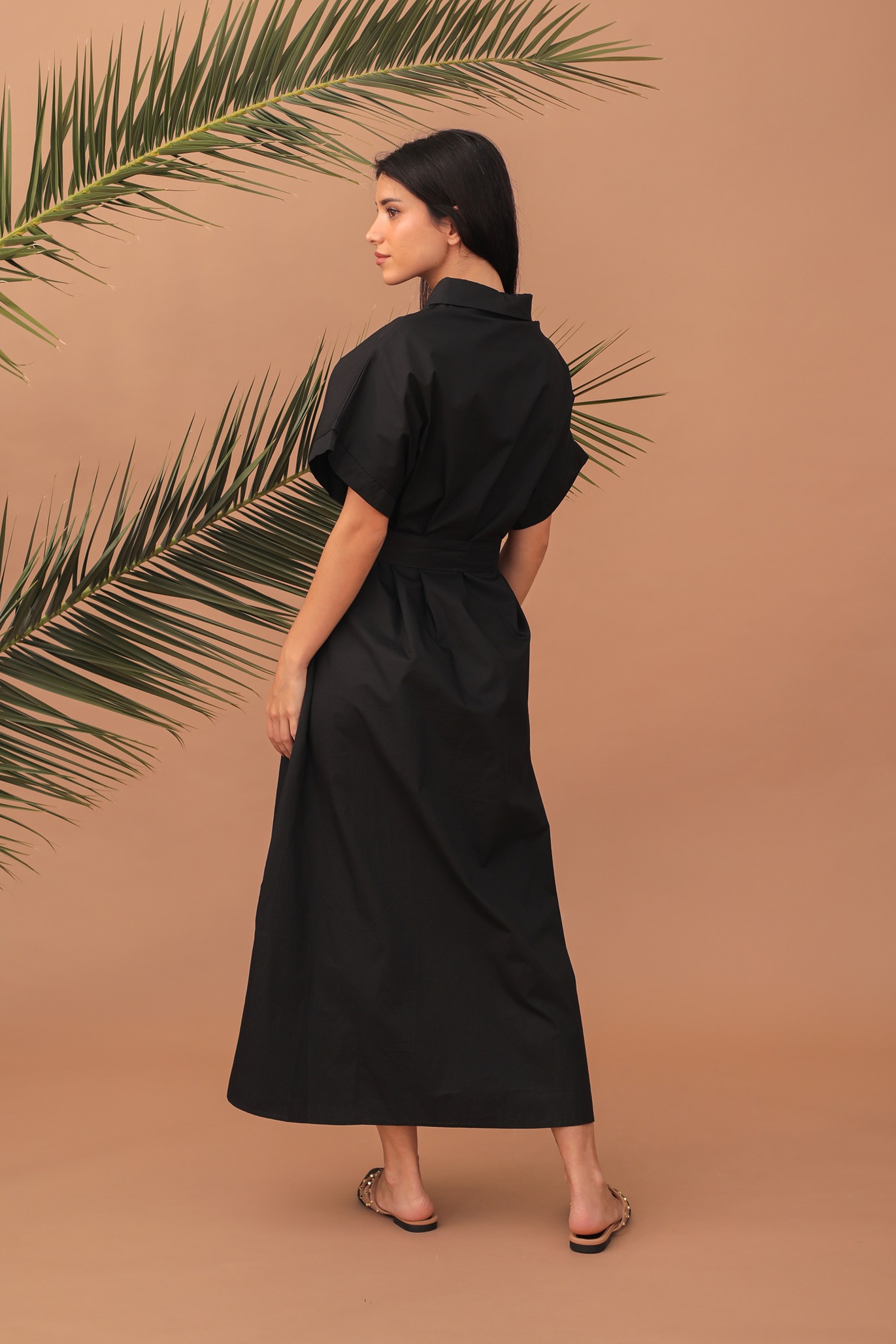 LEXIE SHIRT-DRESS - BLACK - Image 3