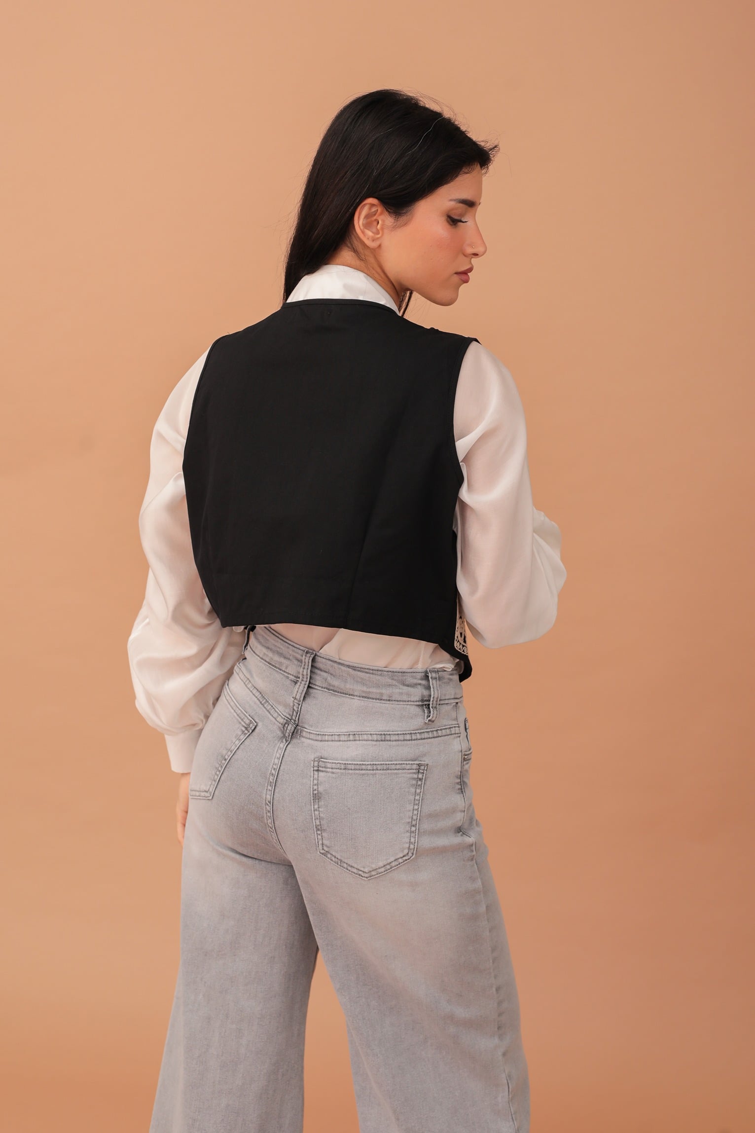 HENRIETTA WAISTCOAT - BLACK - Image 2