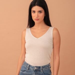 GOLD-WEAVE STRAPPED TOP - GOLD
