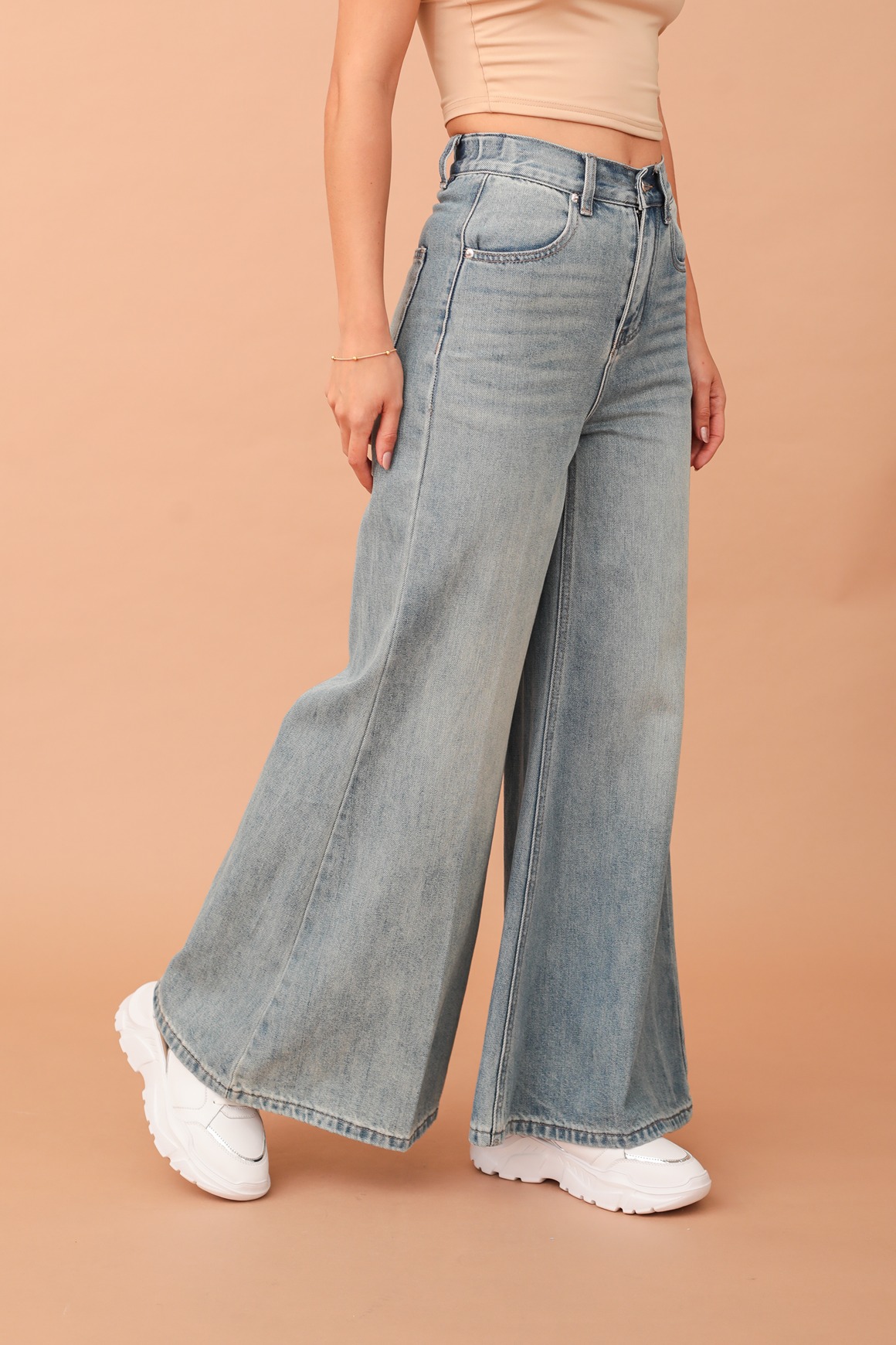 ULTRA WIDE DENIM TROUSERS - Image 2