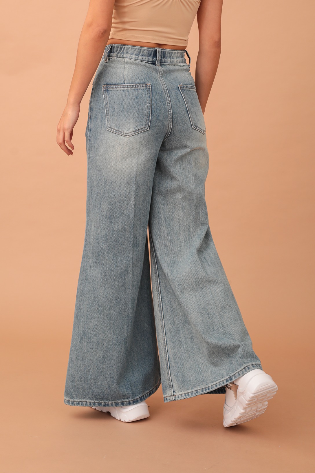 ULTRA WIDE DENIM TROUSERS - Image 3