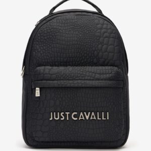 JUST CAVALLI CROC STITCH BACKPACK - BLACK