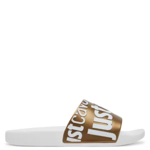 JUST CAVALLI DIAGONAL LOGO SLIDERS - GOLD