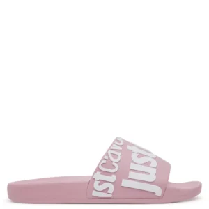 JUST CAVALLI DIAGONAL LOGO SLIDERS - PINK