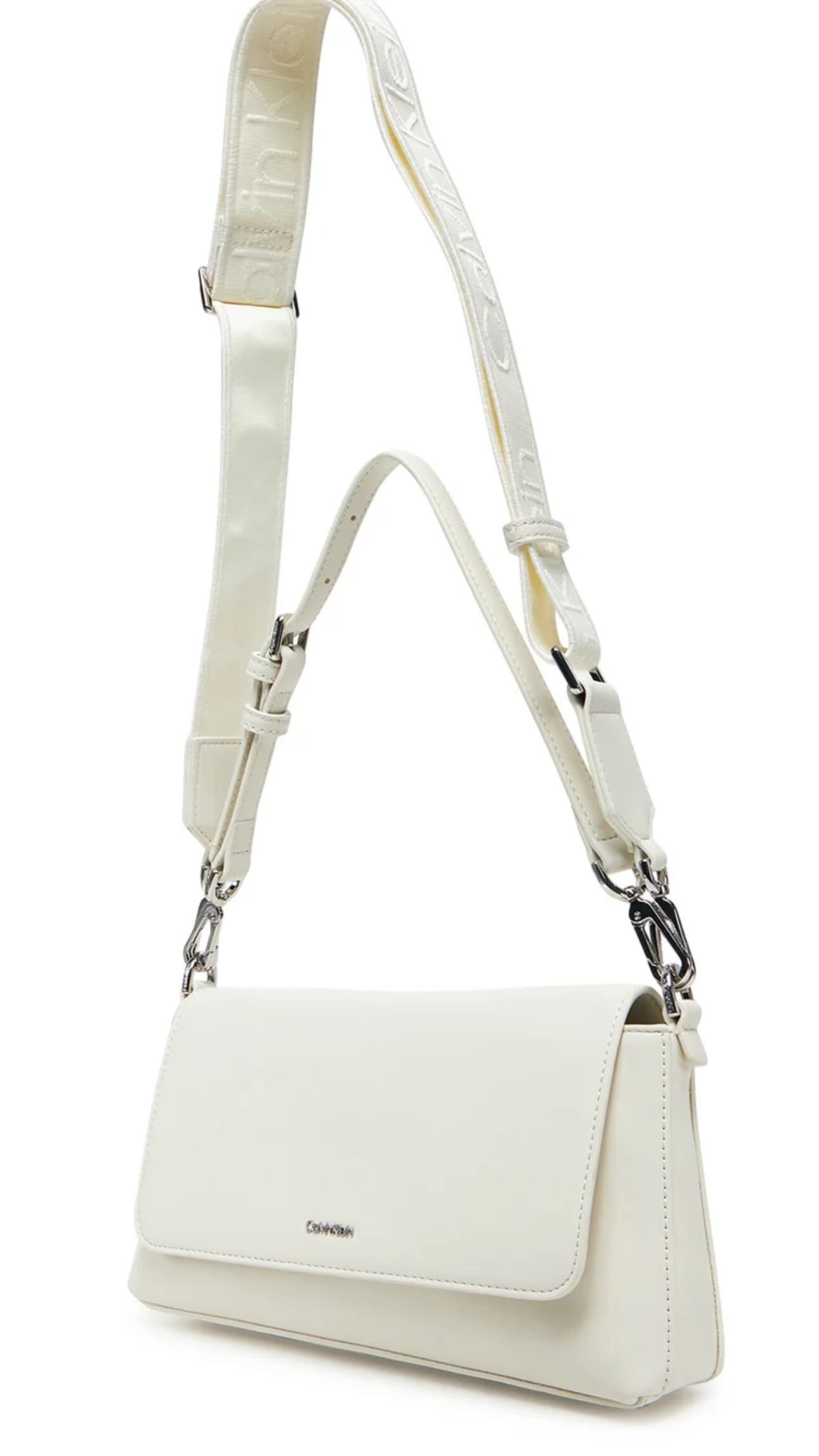 CALVIN KLEIN HANDBAG WITH STRAP - OFF WHITE - Image 2