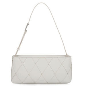CALVIN KLEIN WOVEN SHOULDER BAG - OFF WHITE
