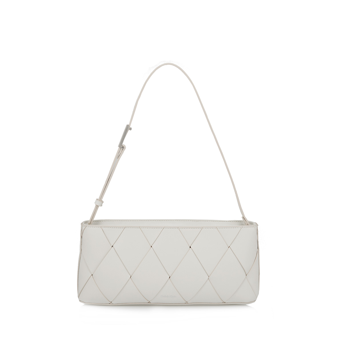 CALVIN KLEIN WOVEN SHOULDER BAG - OFF WHITE - Image 3