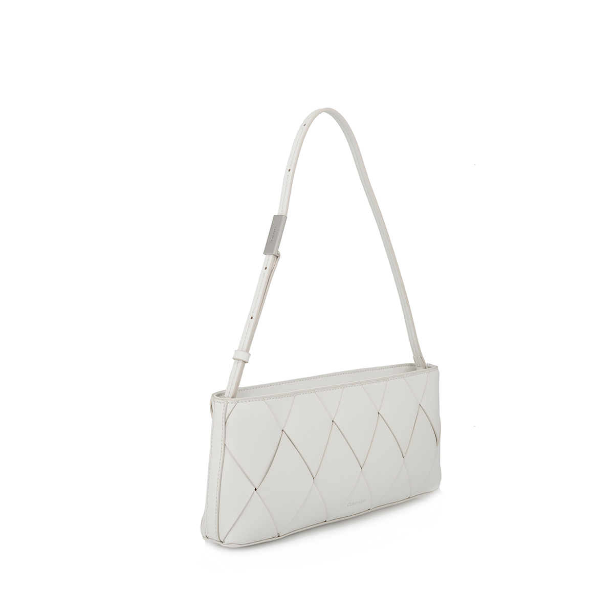 CALVIN KLEIN WOVEN SHOULDER BAG - OFF WHITE - Image 2