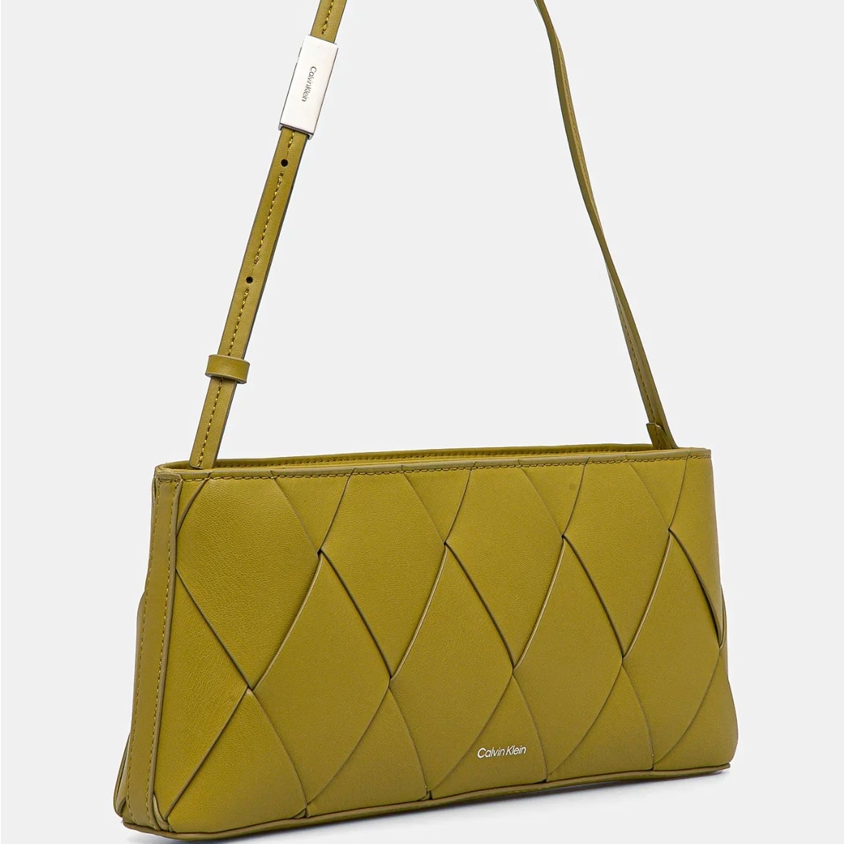 CALVIN KLEIN WOVEN SHOULDER BAG - AVOCADO GREEN - Image 2