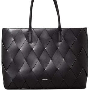 CALVIN KLEIN WOVEN TOTE BAG - BLACK