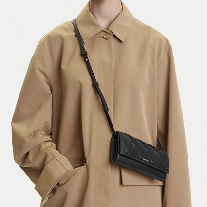 CALVIN KLEIN WOVEN MINI BAG - BLACK - Image 2