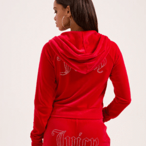 JUICY COUTURE CRYSTAL VELOUR SET - RED