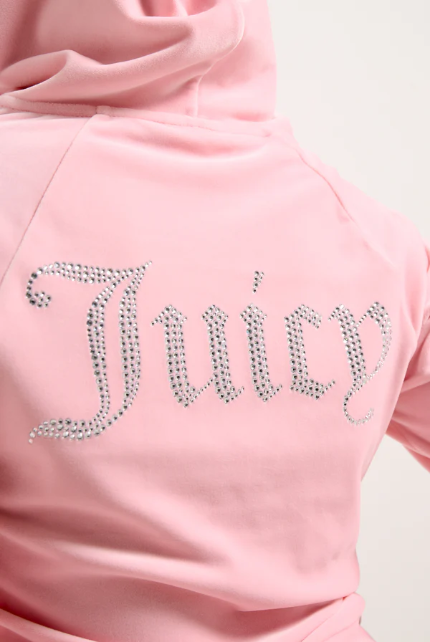 JUICY COUTURE CRYSTAL VELOUR SET - SOFT PINK - Image 2