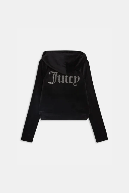 JUICY COUTURE CRYSTAL VELOUR SET - BLACK - Image 2