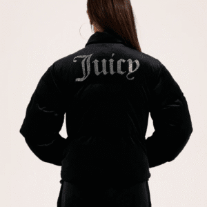 JUICY COUTURE CRYSTAL BOMBER - BLACK