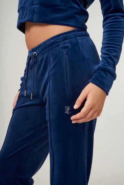 JUICY COUTURE CRYSTAL VELOUR SET - DARK BLUE - Image 5