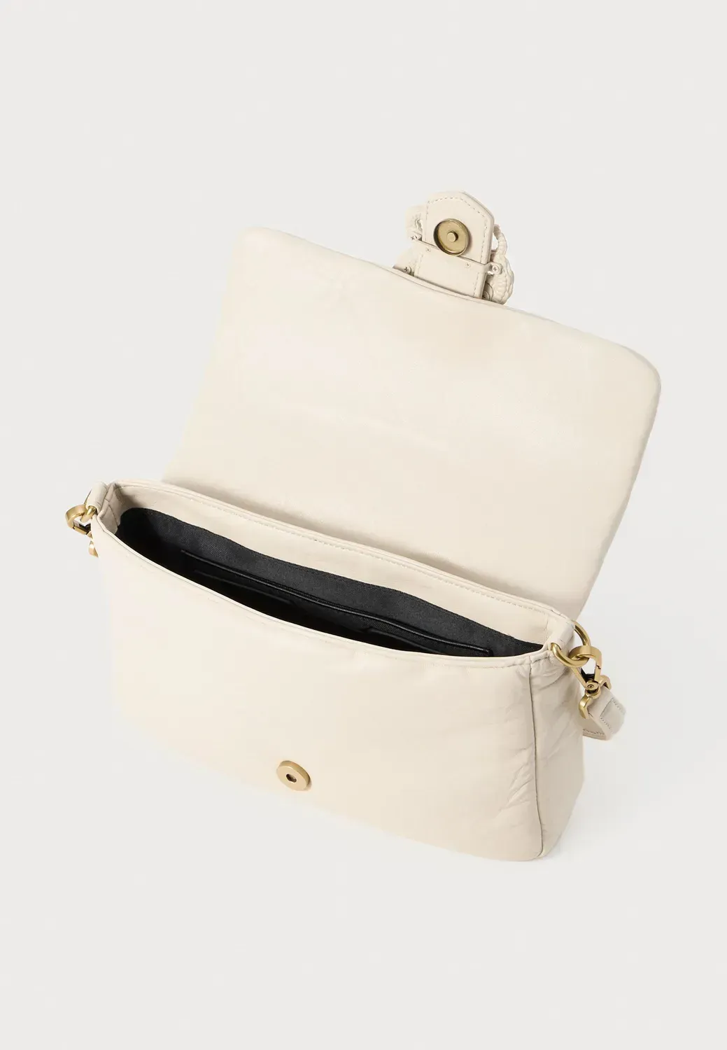 JUST CAVALLI MEDIUM PUFFER SNAKE LOGO - CREAM - Image 2