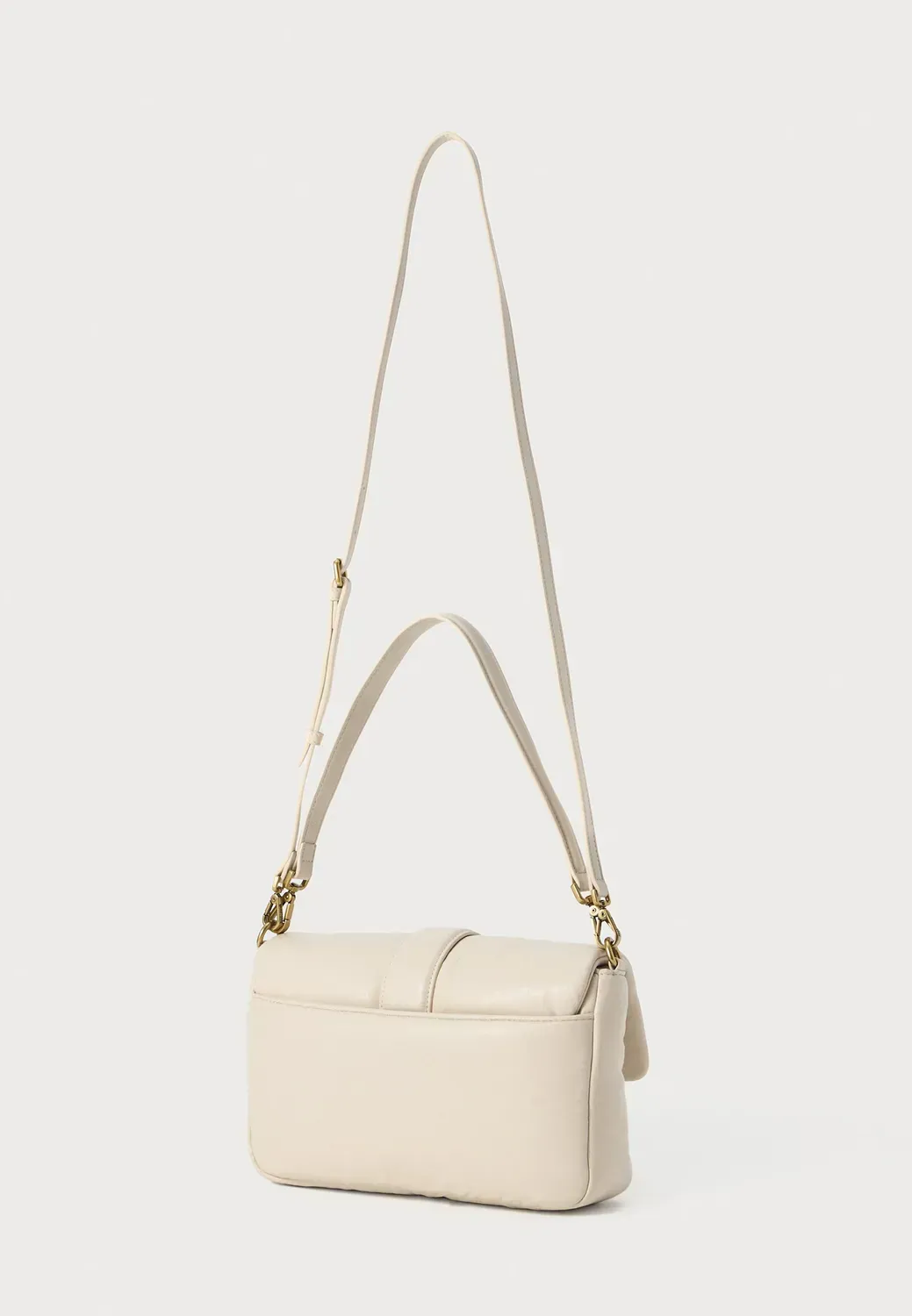 JUST CAVALLI MEDIUM PUFFER SNAKE LOGO - CREAM - Image 3