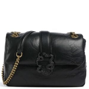 JUST CAVALLI LARGE PUFFER SNAKE LOGO - BLACK