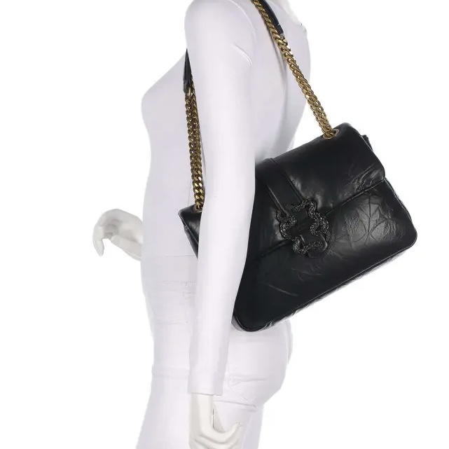 JUST CAVALLI LARGE PUFFER SNAKE LOGO - BLACK - Image 2