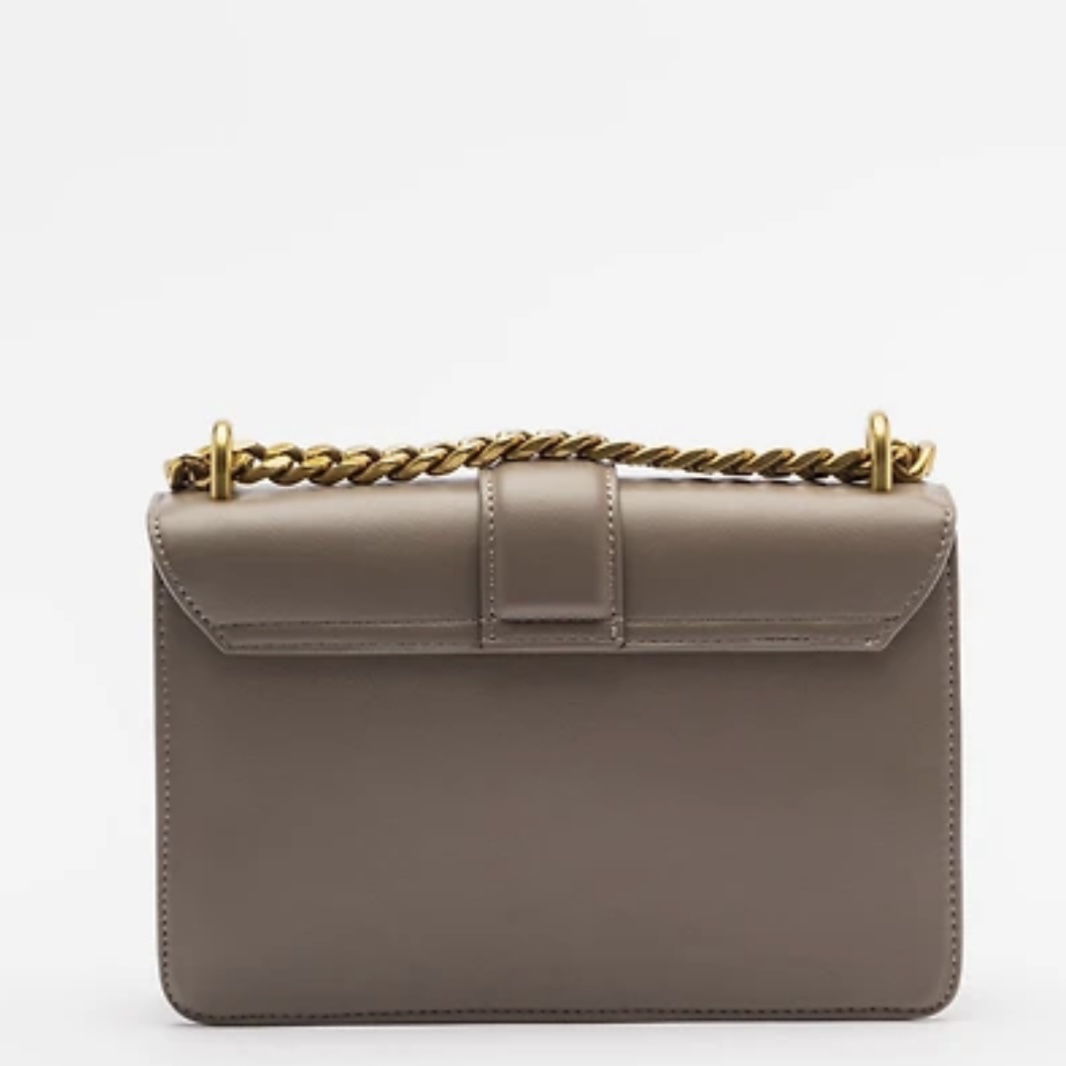JUST CAVALLI SNAKE FLAP MEDIUM SHOULDER BAG - TAUPE - Image 4