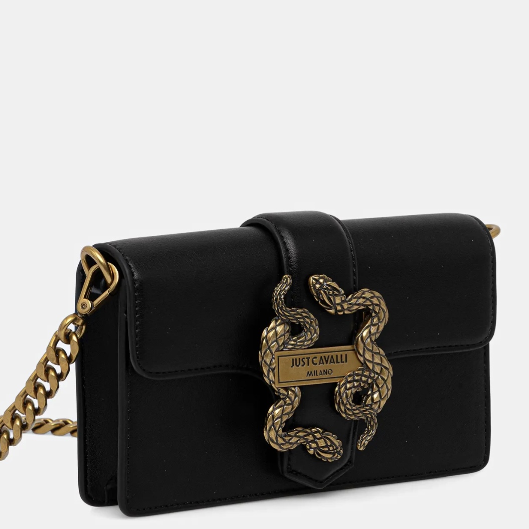 JUST CAVALLI SMALL FLAPPED SNAKE LOGO CROSS BODY - Image 2